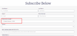 IPTV-Passport-Subscription-form